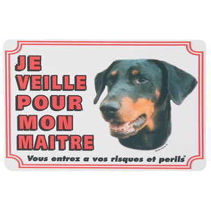 plaque de garde Dobermann