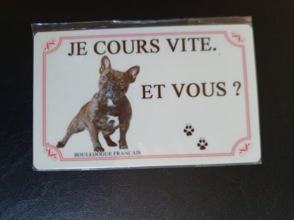 Plaque de garde en alu races de chiens