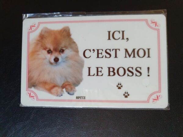 Plaque de garde en alu races de chiens spitz