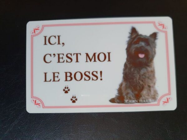 Plaque de garde en alu races de chiens