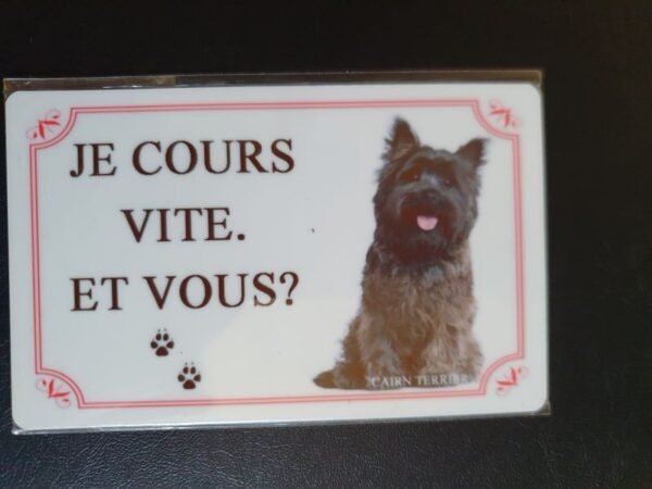 Plaque de garde en alu races de chiens