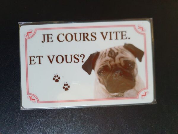 Plaque de garde en alu races de chiens