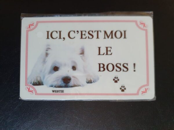 Plaque de garde en alu races de chiens