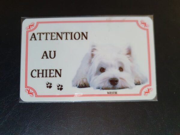 Plaque de garde en alu races de chiens