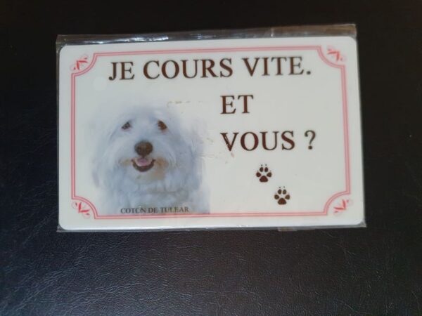 Plaque de garde en alu races de chiens