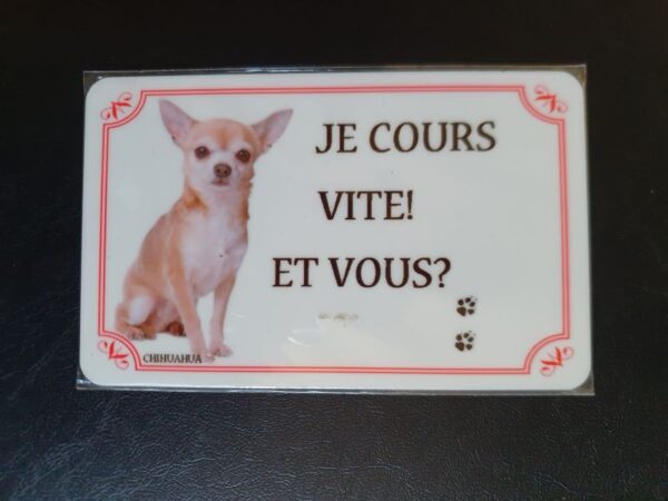 Plaque de garde en alu races de chiens