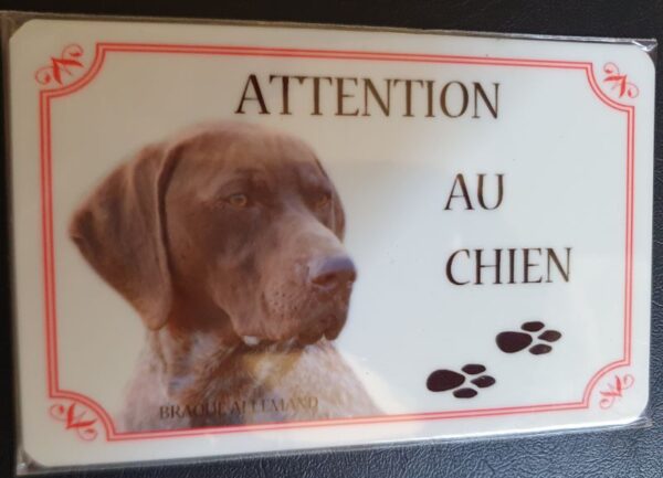 Plaque de garde en alu races de chiens braque allemand