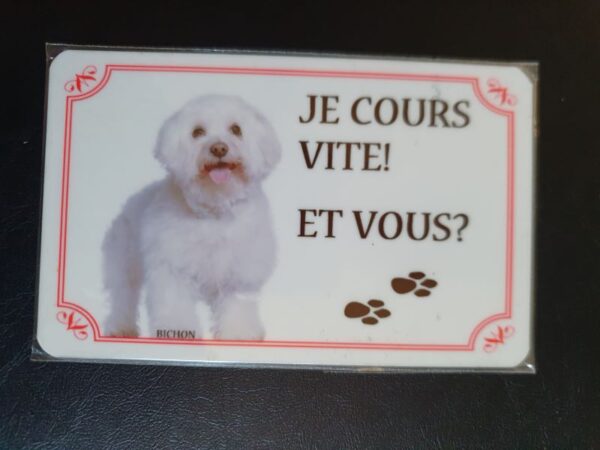 Plaque de garde en alu races de chiens