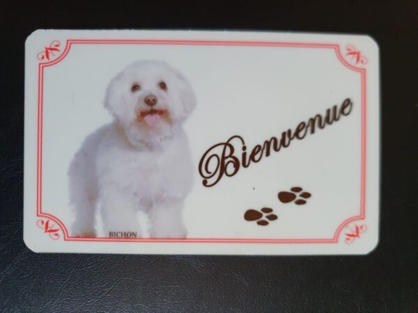 Plaque de garde en alu races de chiens bichon