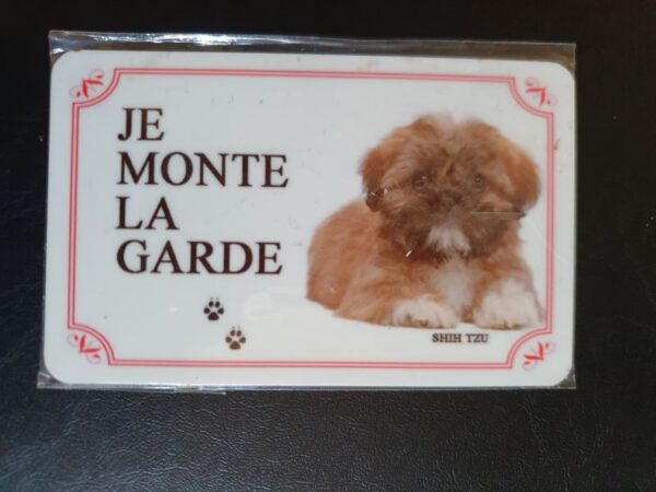 Plaque de garde en alu races de chiens