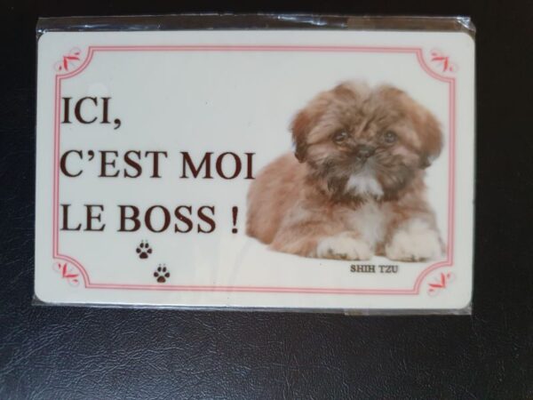 Plaque de garde en alu races de chiens