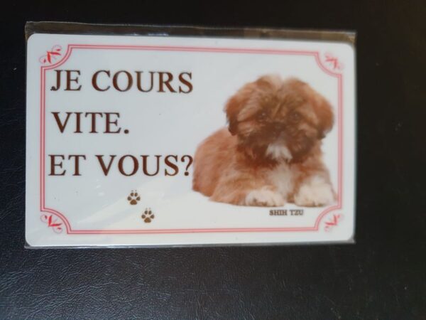 Plaque de garde en alu races de chiens