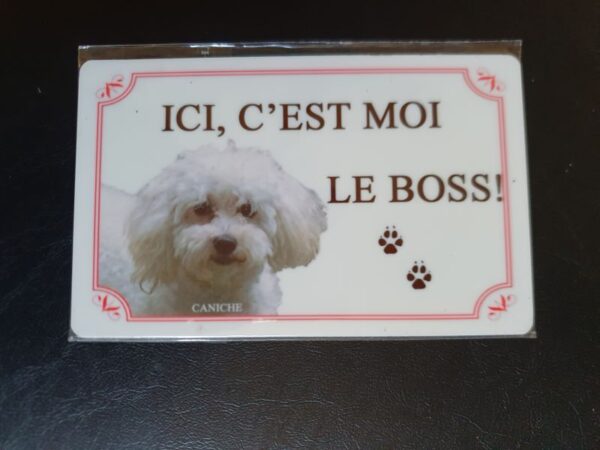 Plaque de garde en alu races de chiens