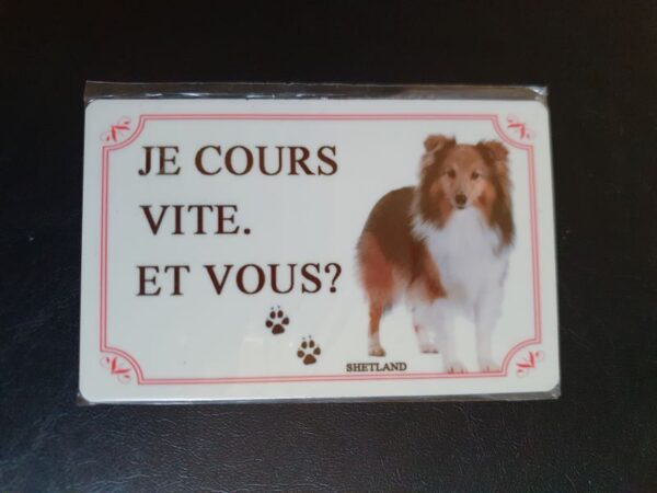 Plaque de garde en alu races de chiens