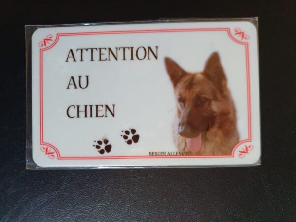 Plaque de garde en alu races de chiens