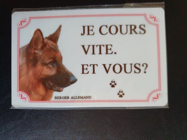 Plaque de garde en alu races de chiens