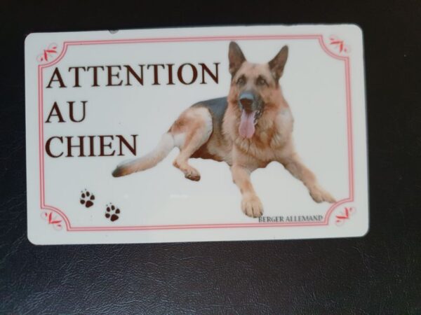 Plaque de garde en alu races de chiens