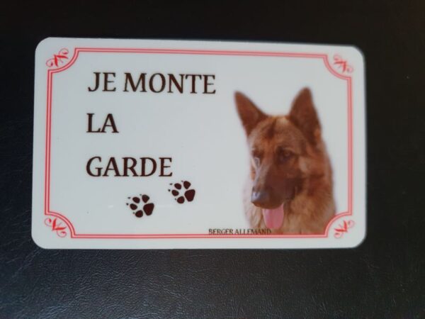 Plaque de garde en alu races de chiens