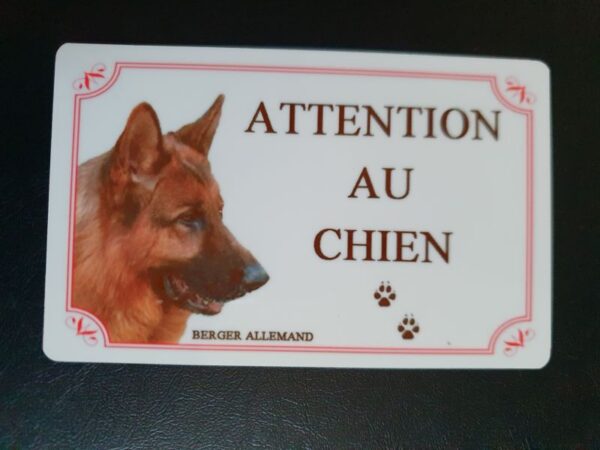 Plaque de garde en alu races de chiens