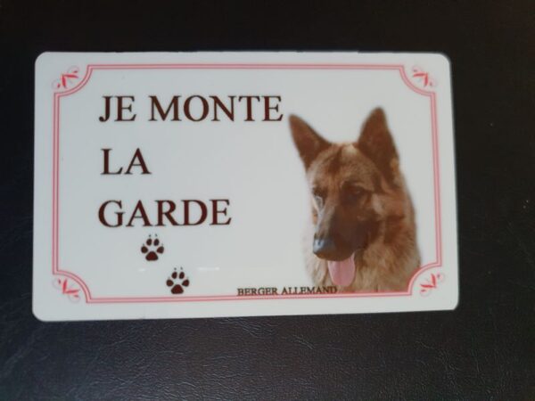 Plaque de garde en alu races de chiens berger allemand