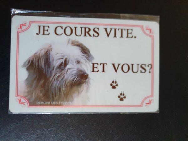 Plaque de garde en alu races de chiens