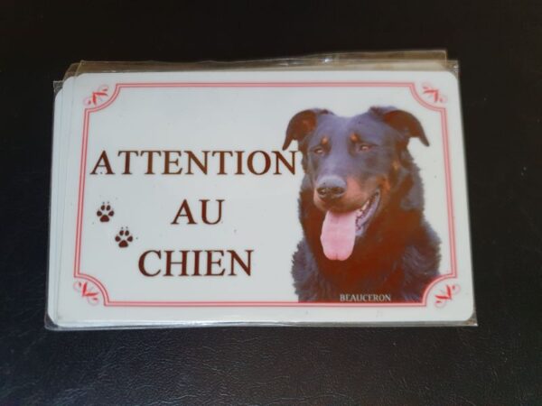 Plaque de garde en alu races de chiens beauceron