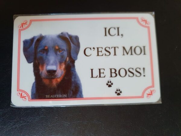 Plaque de garde en alu races de chiens beauceron