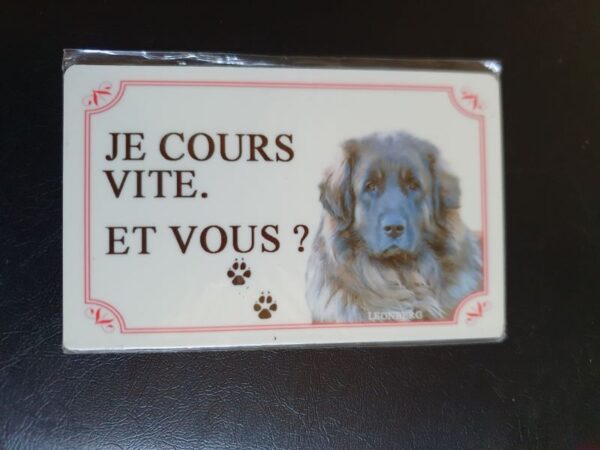 Plaque de garde en alu races de chiens