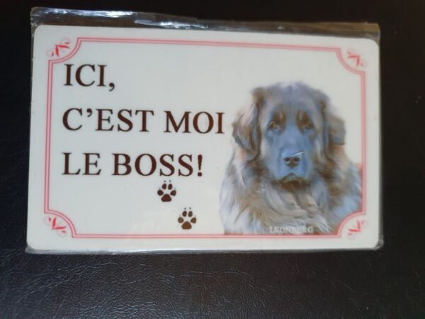 Plaque de garde en alu races de chiens leonberg