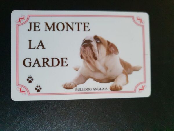 Plaque de garde en alu races de chiens