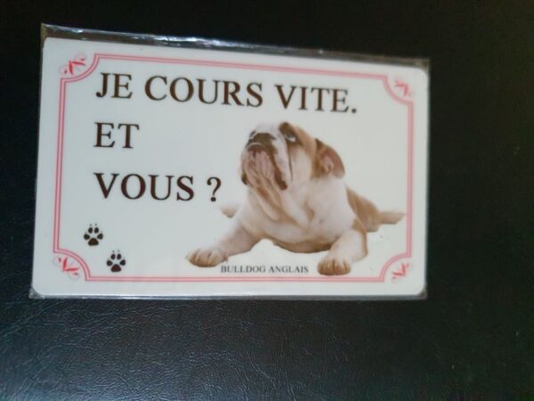 Plaque de garde en alu races de chiens