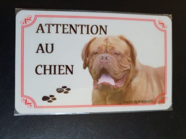 Plaque de garde en alu races de chiens