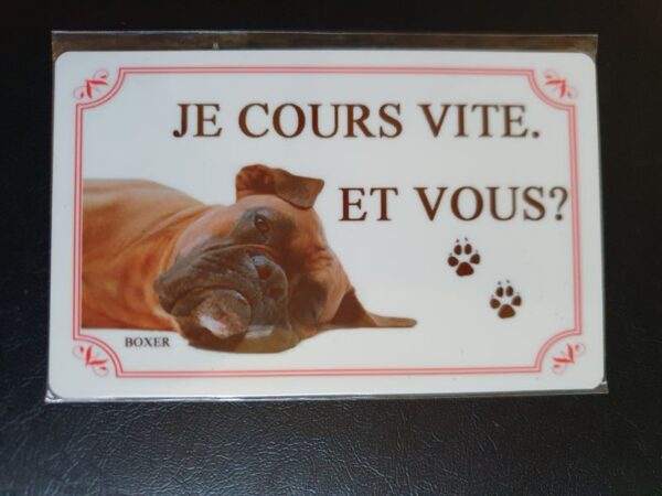 Plaque de garde en alu races de chiens