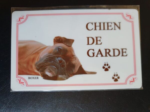 Plaque de garde en alu races de chiens