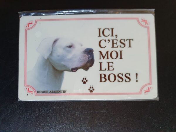 Plaque de garde en alu races de chiens