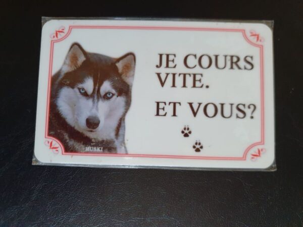 Plaque de garde en alu races de chiens