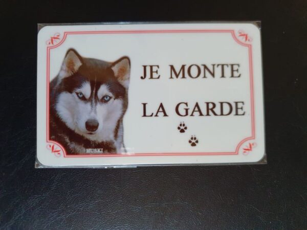 Plaque de garde en alu races de chiens