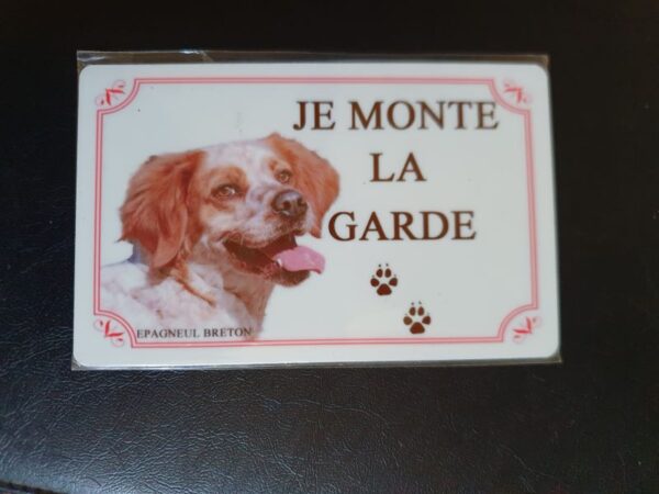 Plaque de garde en alu races de chiens