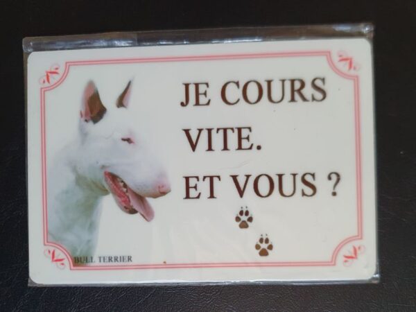 Plaque de garde en alu races de chiens