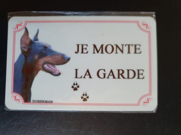 Plaque de garde en alu races de chiens