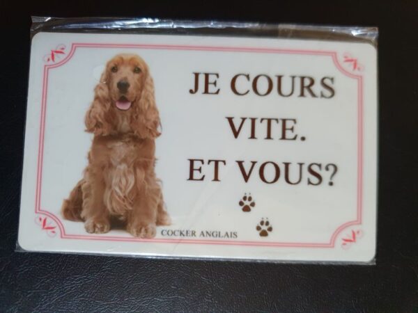 Plaque de garde en alu races de chiens