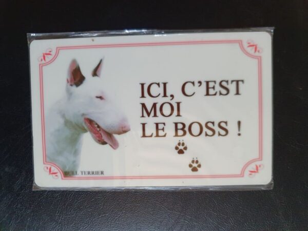 Plaque de garde en alu races de chiens bull terrier