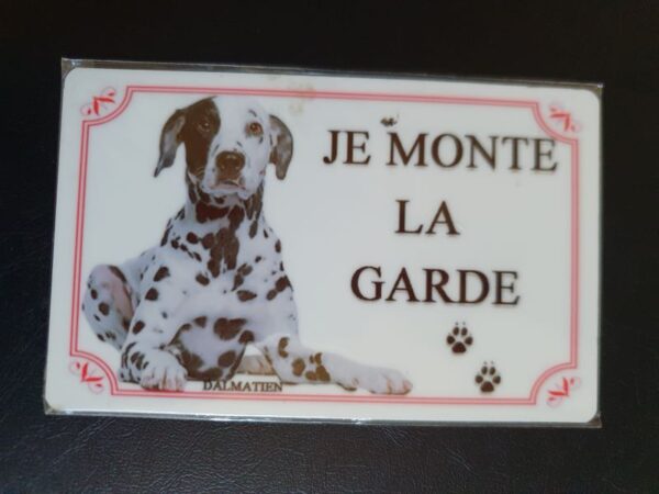 Plaque de garde en alu races de chiens