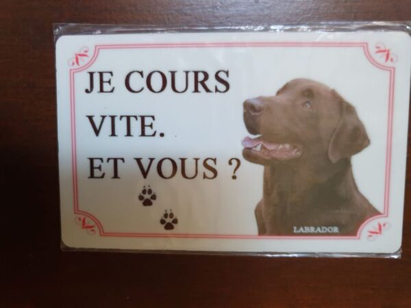 Plaque de garde en alu races de chiens