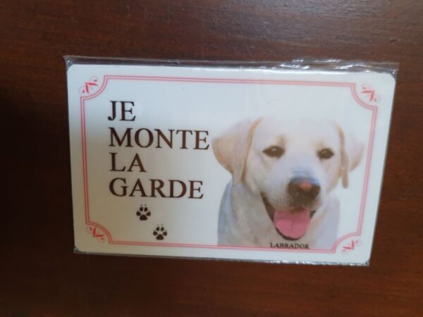 Plaque de garde en alu races de chiens