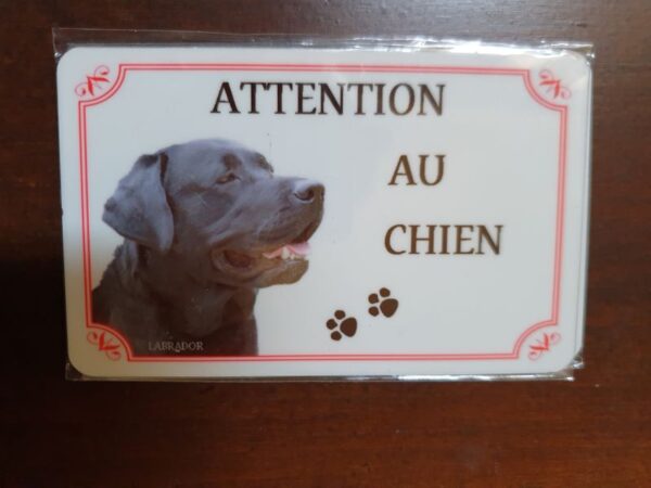 Plaque de garde en alu races de chiens