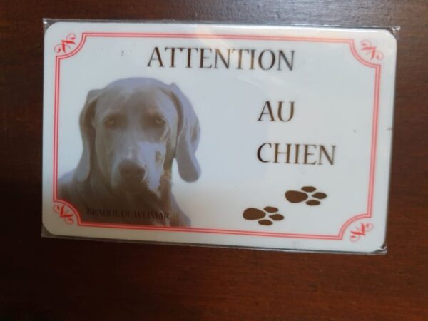 Plaque de garde en alu races de chiens