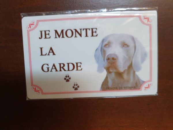 Plaque de garde en alu races de chiens