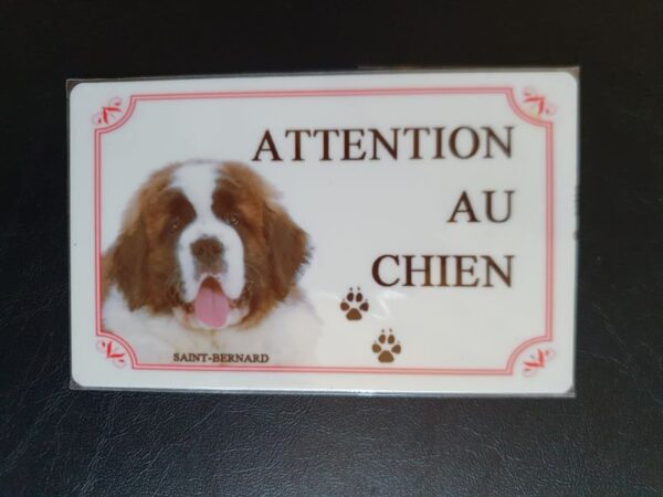 Plaque de garde en alu races de chiens