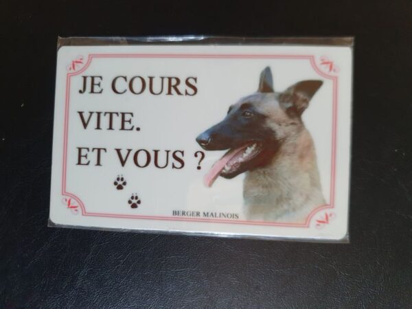 Plaque de garde en alu races de chiens